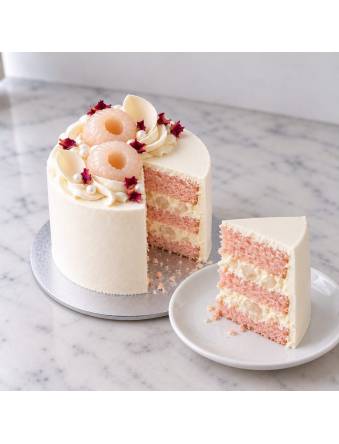 Mini Rose Lychee Cake