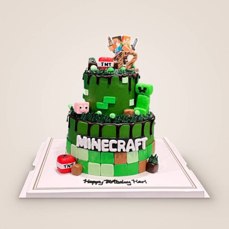 Pixel Block Gamer Cake